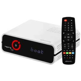 Receptor athomics Inspire Lite Full HD com Wi-Fi- Branco Preto