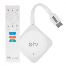Receptor Digital BTV Cast BC13 4k Ultra HD Wi-fi Dual Band Bluetooth 4.2 Android 9 Branco